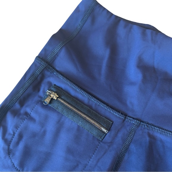 Erin Snow Navy Blue High Waisted Leggings with Zipper Detail XS - Picture 4 of 9